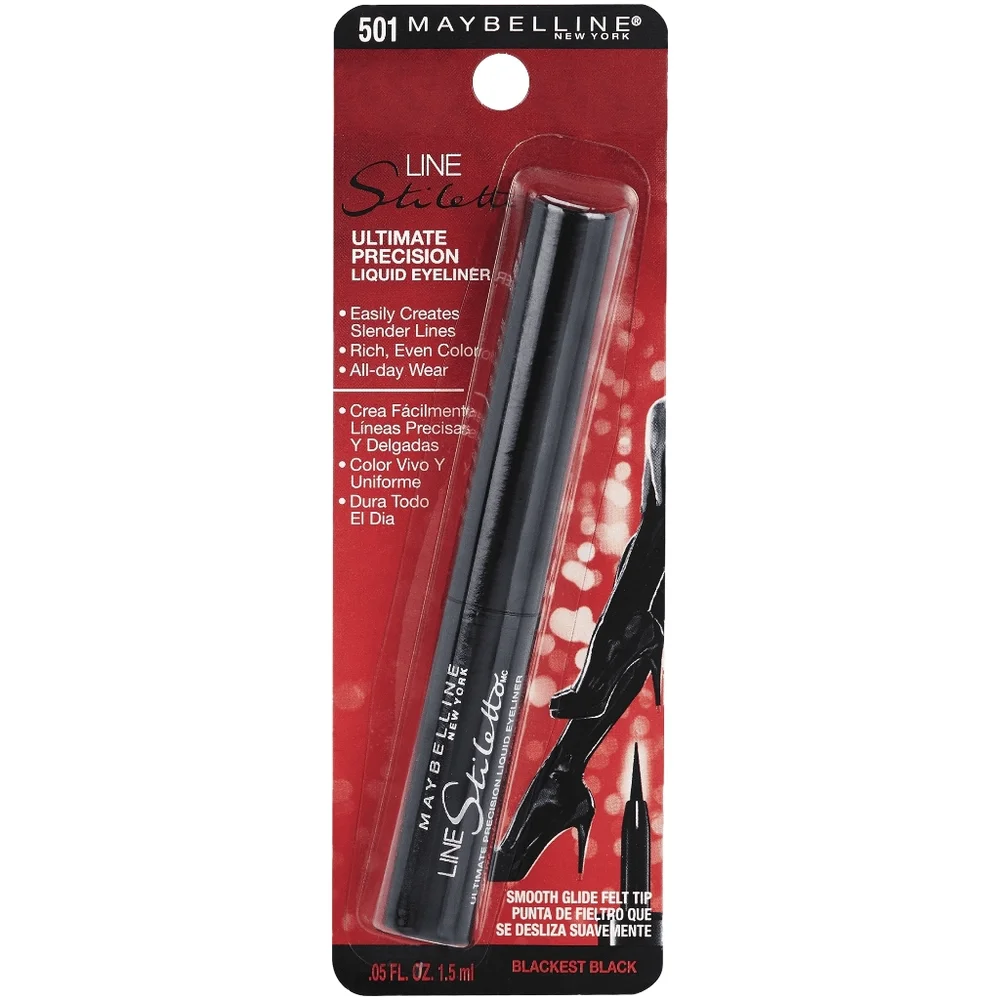 Maybelline Line Stiletto Ultimate Precision Liquid Eyeliner, 501 Blackest Black
